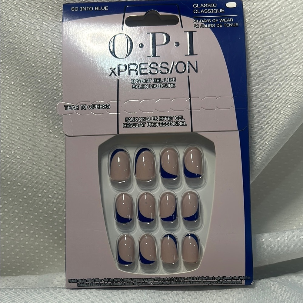So Into Blue - OPI xPRESS/ON Instant Gel-Like Press On Nails - Classic